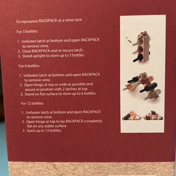 WINE GIFT BOX/WINE RACK NWT - Picture 5 of 8